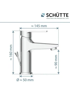 Schütte Badarmaturen<Waschtischarmatur "Derby" in Chrom