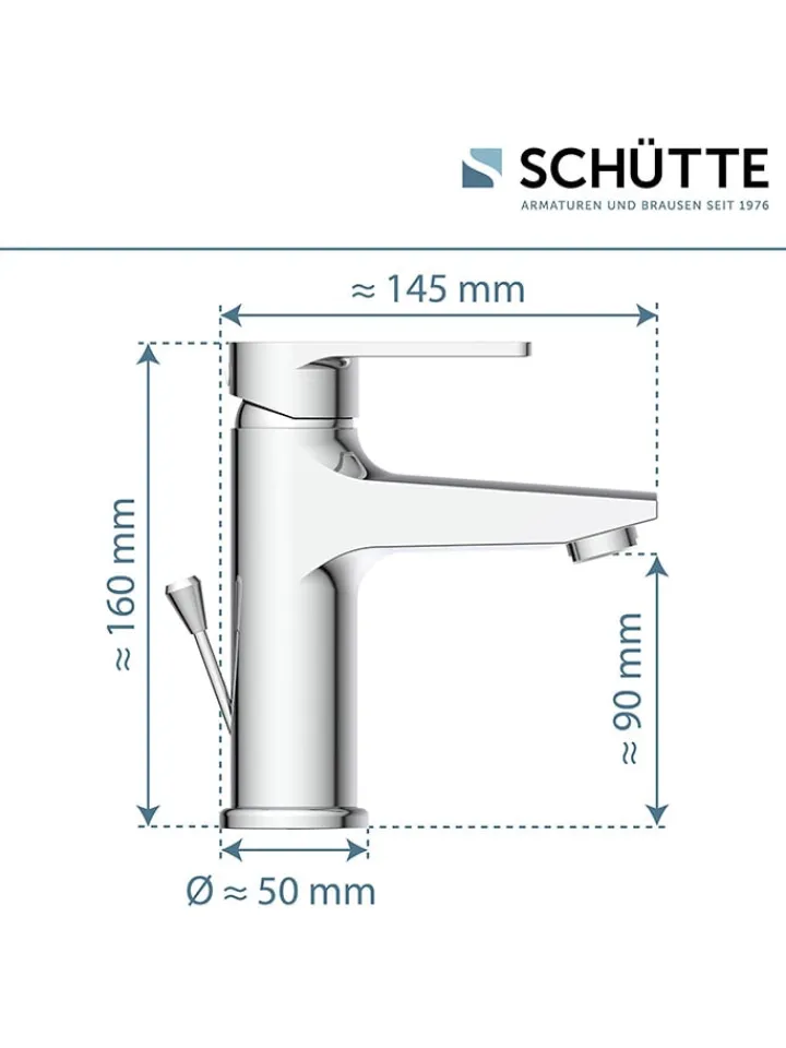 Schütte Badarmaturen<Waschtischarmatur "Derby" in Chrom