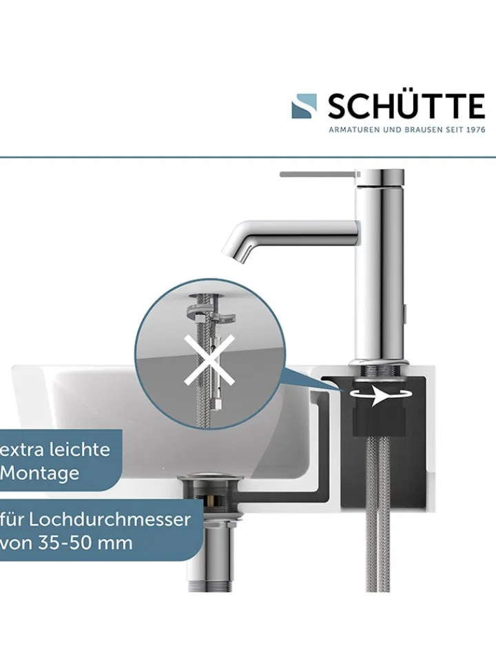 Schütte Badarmaturen<Waschtischarmatur "Los Angeles" in Chrom