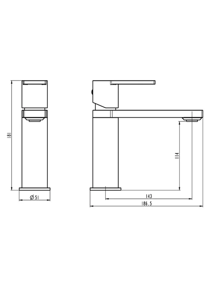 Schütte Badarmaturen<Waschtischarmatur "Manhattan" in Schwarz