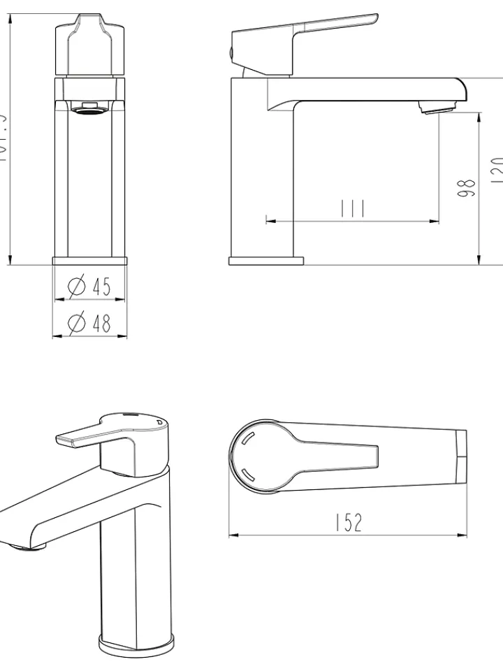 Schütte Badaccessoires<Waschtischarmatur "Vita" in Chrom