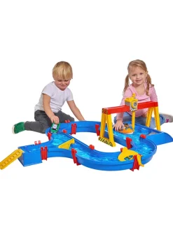 Aquaplay Gartenspielzeug<Wasserbahn "ContainerPort" in Blau - ab 3 Jahren