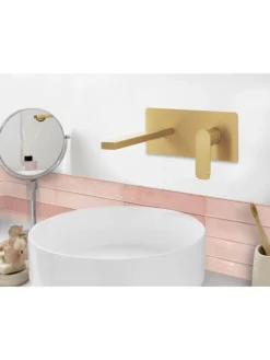 Beliani Badarmaturen<Wasserhähne DICHATO in Gold - (W) 23 x (H) 10 x (L) 20 cm