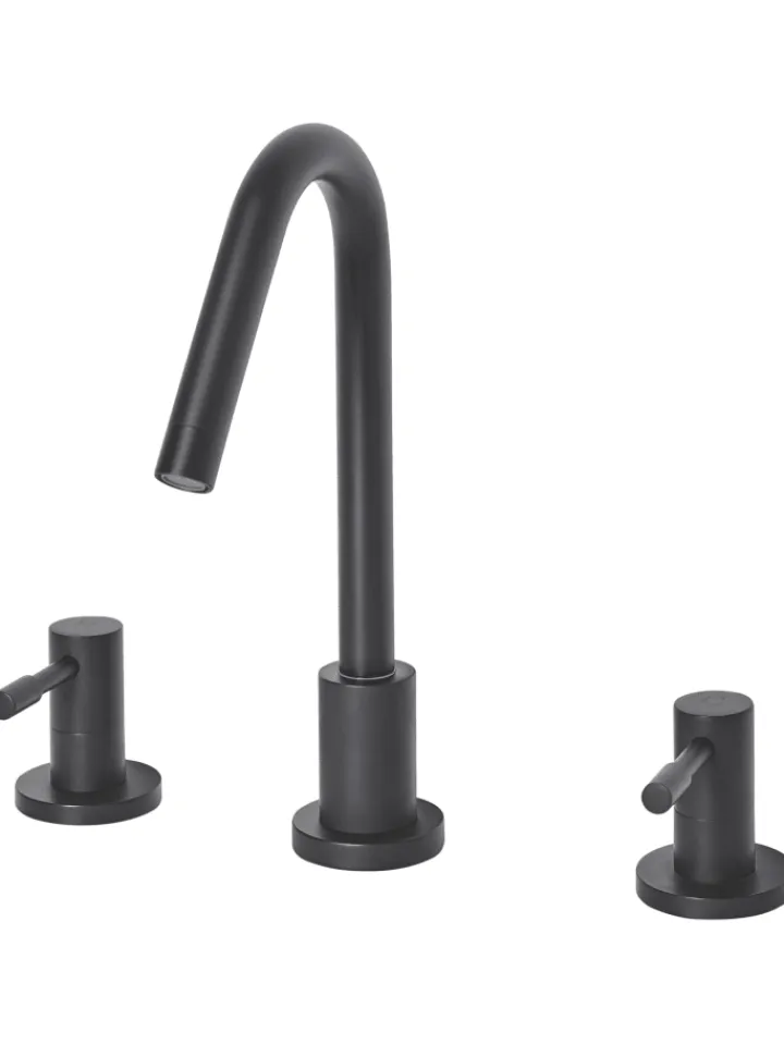 Beliani Badarmaturen<Wasserhähne KALAMBO in Schwarz - (W) 5.5 x (H) 27 x (L) 13 cm