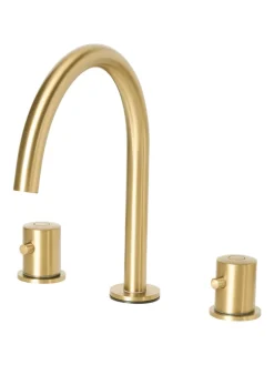 Beliani Badarmaturen<Wasserhähne PILCOMAYO in Gold - (W) 4 x (H) 24 x (L) 21 cm