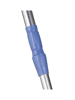 relaxdays Putz- & Waschutensilien<Wasserschieber in Silber/ Blau - (B)52 x (H)84–135 cm