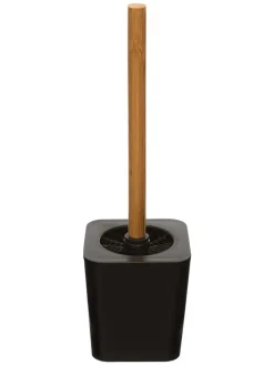 WellHome Badaccessoires<WC-Bürstenhalter in Schwarz - (B)11,7 x (H)38 x (T)11,7 cm