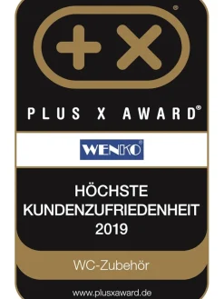 Wenko Badaccessoires<WC-Garnitur "Marrakesh" in Hellbraun/ Gold - (H)41 cm