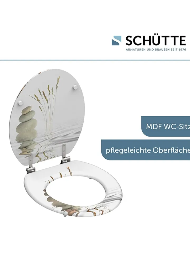 Schütte Badaccessoires<WC-Sitz "Balance" in Weiß/ Beige