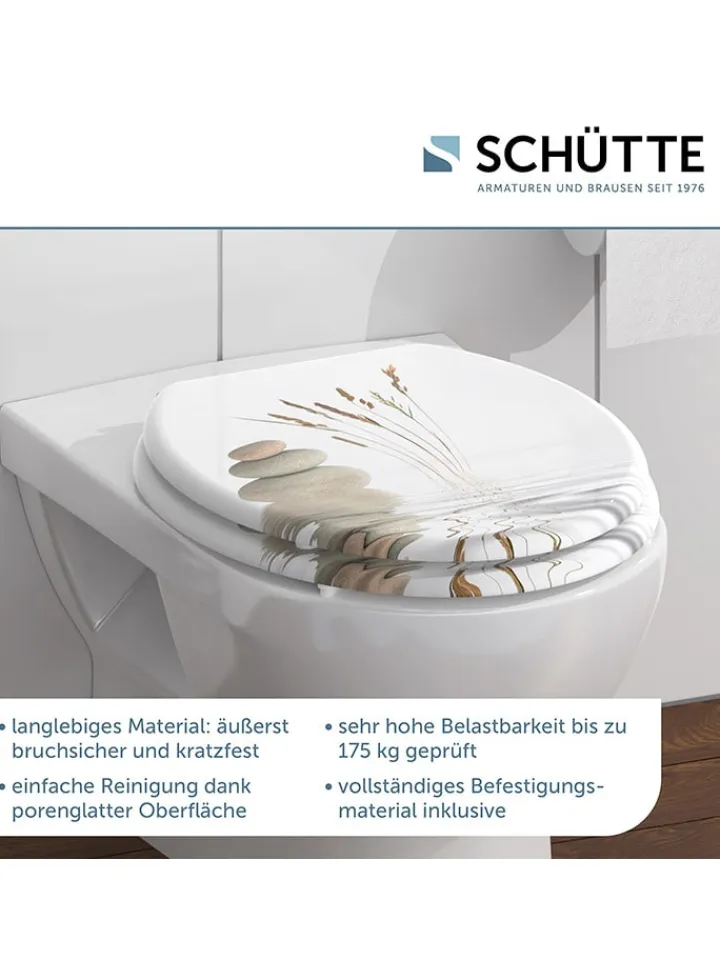 Schütte Badaccessoires<WC-Sitz "Balance" in Weiß/ Beige