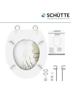 Schütte Badaccessoires<WC-Sitz "Balance" in Weiß/ Beige