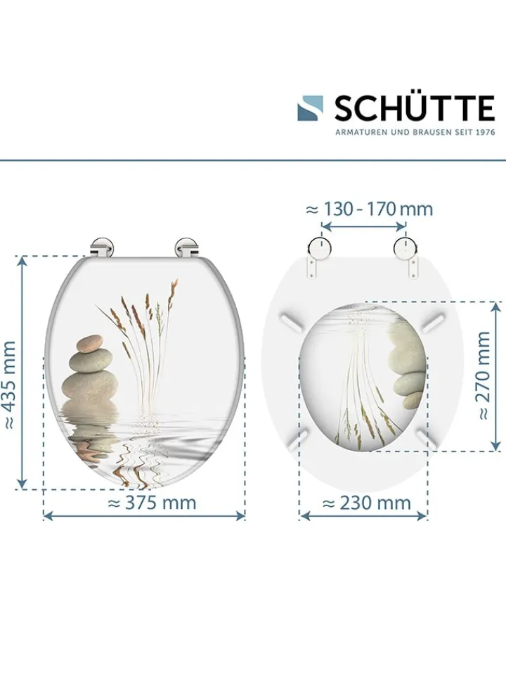 Schütte Badaccessoires<WC-Sitz "Balance" in Weiß/ Beige