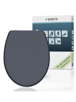 Schütte Badaccessoires<WC-Sitz mit Absenkautomatik in Anthrazit