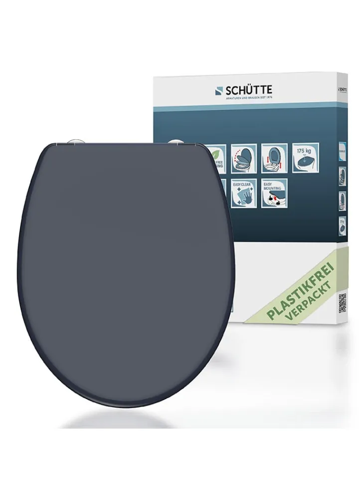Schütte Badaccessoires<WC-Sitz mit Absenkautomatik in Anthrazit