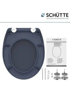 Schütte Badaccessoires<WC-Sitz mit Absenkautomatik in Anthrazit