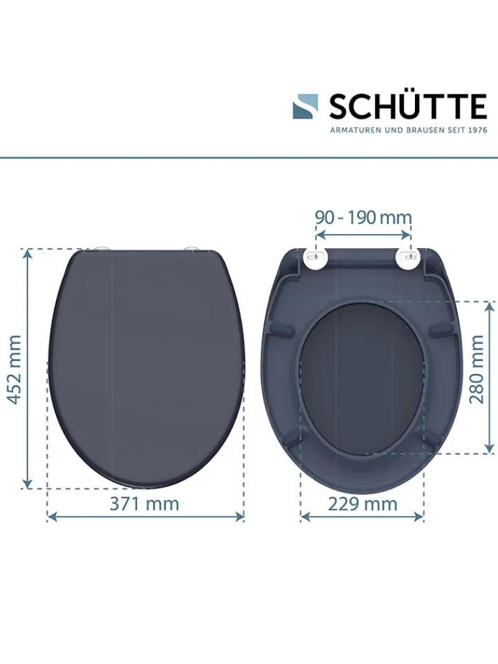 Schütte Badaccessoires<WC-Sitz mit Absenkautomatik in Anthrazit