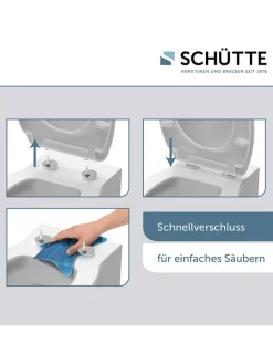 Schütte Badaccessoires<WC-Sitz mit Absenkautomatik in Anthrazit