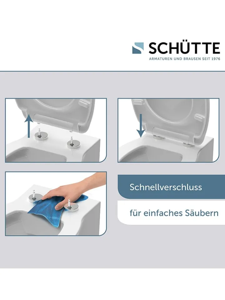 Schütte Badaccessoires<WC-Sitz mit Absenkautomatik in Anthrazit