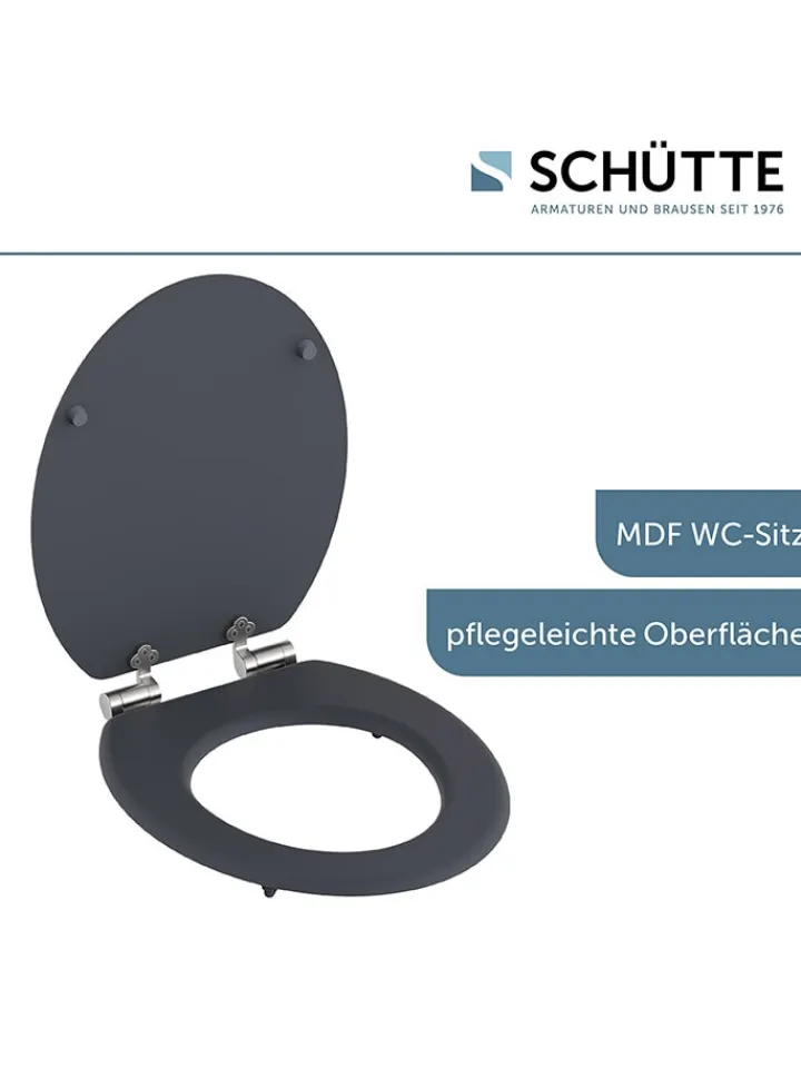 Schütte Badaccessoires<WC-Sitz mit Absenkautomatik "Spirit" in Anthrazit