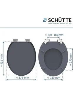 Schütte Badaccessoires<WC-Sitz mit Absenkautomatik "Spirit" in Anthrazit