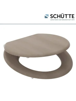 Schütte Badaccessoires<WC-Sitz mit Absenkautomatik "Modern Wood" in Hellbraun