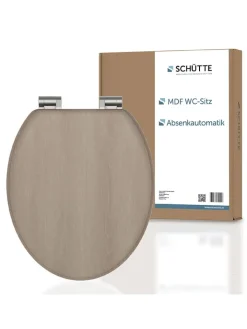 Schütte Badaccessoires<WC-Sitz mit Absenkautomatik "Modern Wood" in Hellbraun