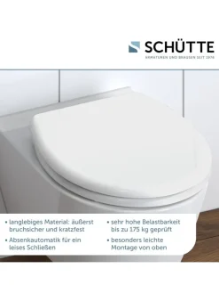 Schütte Badaccessoires<WC-Sitz mit Absenkautomatik in Weiß