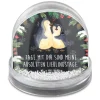 Mr. & Mrs. Panda Weihnachtsschmuck<Weihnachts Schneekugel Pinguin umarmen mit Spruch in Kreidetafel