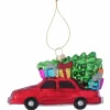 Boltze Weihnachtsschmuck<Weihnachtsanhänger "Drivy" in Rot/ Grün - (H)8 cm