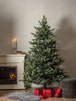 STAR Trading Künstliche Weihnachtsbäume<Weihnachtsbaum "Greyland" in Grau - (H)210 x Ø 142 cm