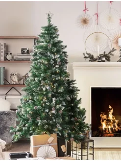 Beliani Weihnachtsschmuck<Weihnachtsbaum PALOMAR in Grün/Schwarz - (W) 110 x (H) 180 x (L) 110 cm