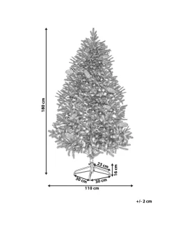 Beliani Weihnachtsschmuck<Weihnachtsbaum PALOMAR in Grün/Schwarz - (W) 110 x (H) 180 x (L) 110 cm