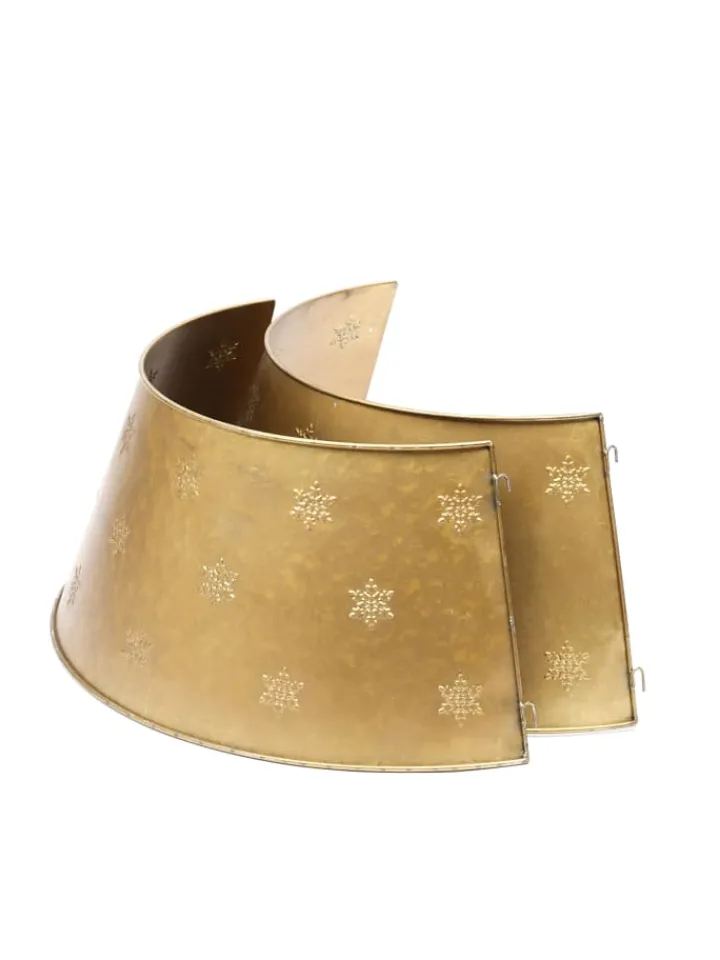MARELIDA Künstliche Weihnachtsbäume<Weihnachtsbaumrock Abdeckung für Baumständer D: 57cm in gold