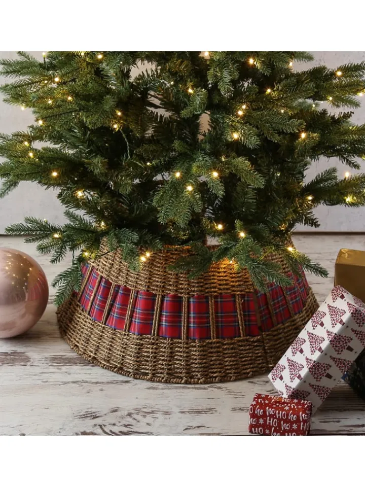 MARELIDA Künstliche Weihnachtsbäume<Weihnachtsbaumrock aus Seegras Abdeckung für Baumständer D: 70cm in natur
