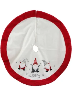 SiL Interiors Wohndekoration<Weihnachtsbaumrock in Rot/ Weiß - Ø 105 cm
