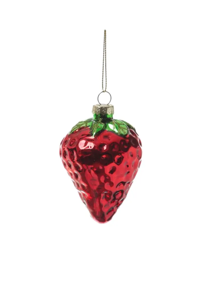 MARELIDA Weihnachtsschmuck<Weihnachtsbaumschmuck Ananas Erdbeere Glas H. 12cm/9cm in bunt