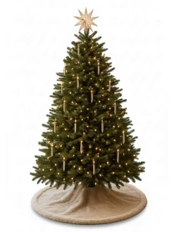 ABERTO DESIGN Teppiche & Fußmatten<Weihnachtsbaum-Teppich in Beige