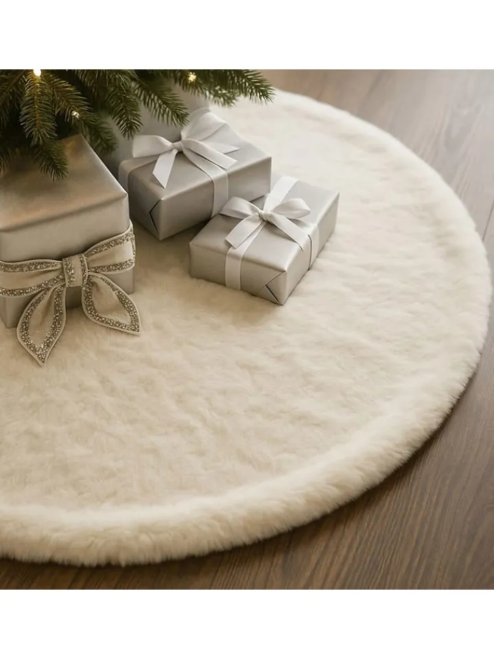 ABERTO DESIGN Teppiche & Fußmatten<Weihnachtsbaum-Teppich in Creme