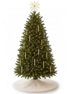 ABERTO DESIGN Teppiche & Fußmatten<Weihnachtsbaum-Teppich in Creme