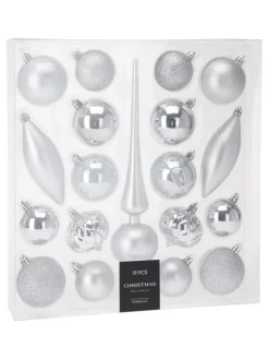 Home&Styling Collection Weihnachtsschmuck<Weihnachtskugeln in silbern