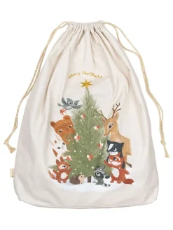 FABELAB Wohndekoration<Weihnachtssack "Woodland Story" in Weiß