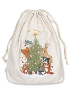 FABELAB Wohndekoration<Weihnachtssack "Woodland Story" in Weiß