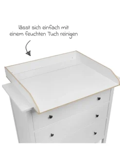 Jonka Babymöbel<Wickelaufsatz für IKEA Hemnes Kommoden - in weiss