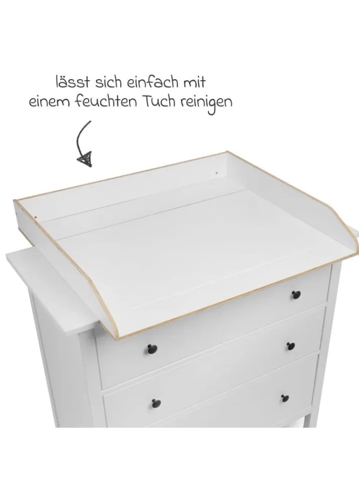 Jonka Babymöbel<Wickelaufsatz für IKEA Hemnes Kommoden - in weiss