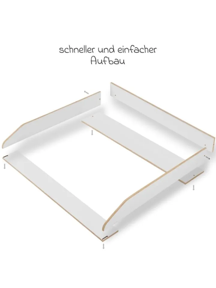 Jonka Babymöbel<Wickelaufsatz für IKEA Hemnes Kommoden - in weiss