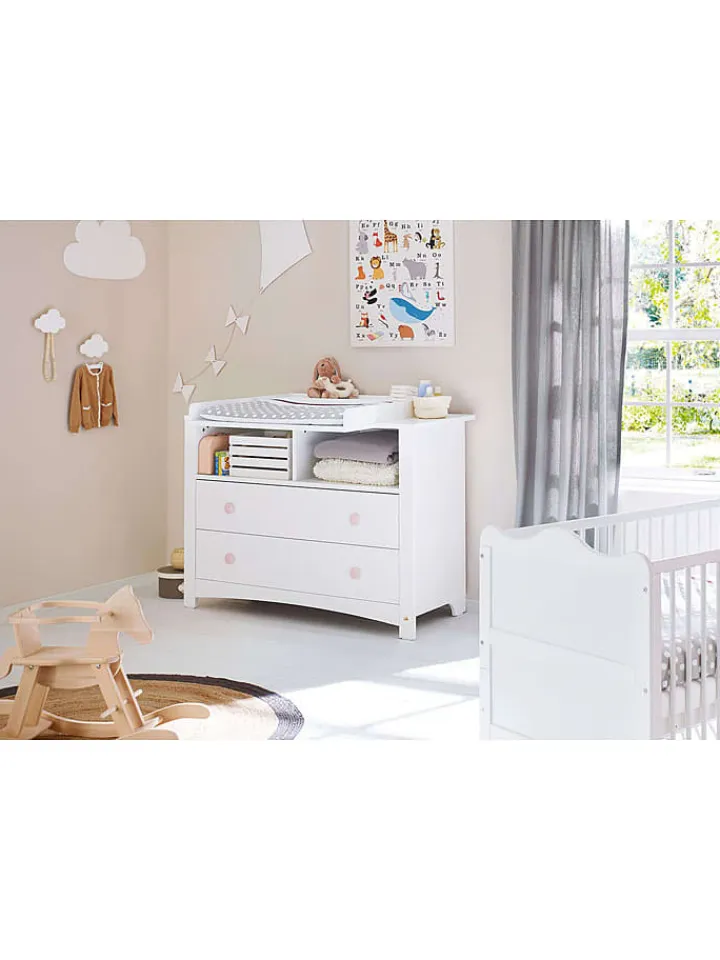 Pinolino Babymöbel<Wickelkommode "Florentina" in Weiß - (B)130 x (H)101 x (T)77 cm