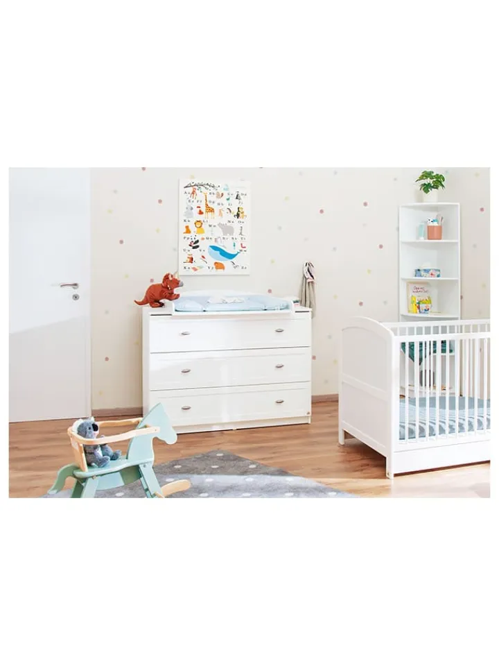 Pinolino Babymöbel|Regale & Schränke<Wickelkommode "Laura" in Weiß - (B)120 x (H)101 x (T)80 cm