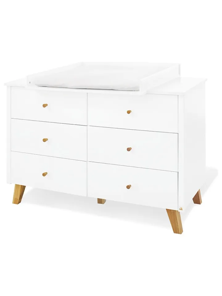 Pinolino Kindermöbel|Babymöbel<Wickelkommode "Pan" in Weiß - (B)140 x (H)101 x (T)78 cm