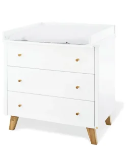 Pinolino Babymöbel<Wickelkommode "Pan" in Weiß - (B)100 x (H)101 x (T)78 cm