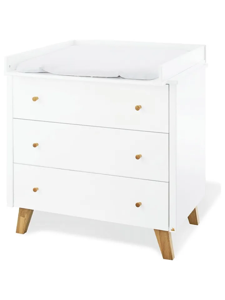 Pinolino Babymöbel<Wickelkommode "Pan" in Weiß - (B)100 x (H)101 x (T)78 cm